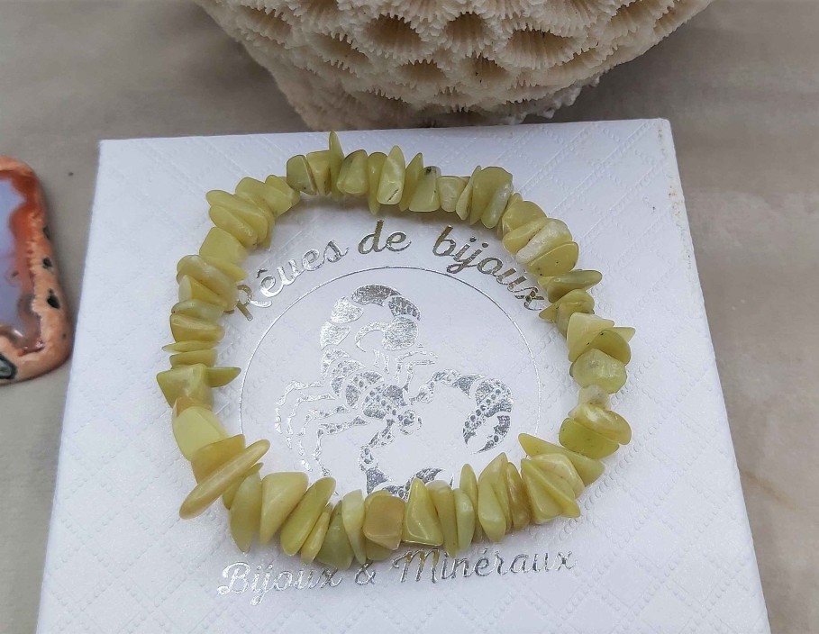 Bracelets reve de bijoux | Bracelet Perles Naturelles De Jade De Birmanie