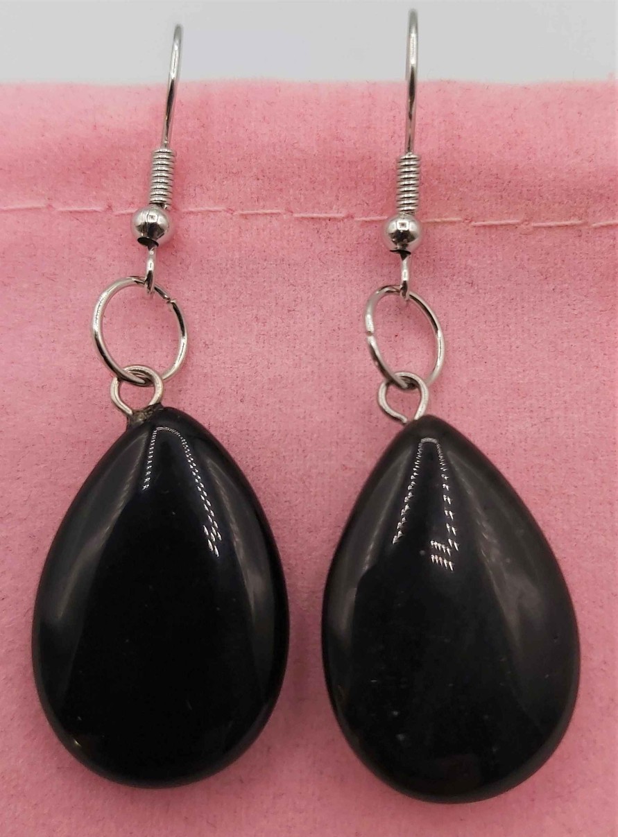 Boucles & Parures reve de bijoux | Boucles D'Oreilles - Pierres Naturelles Onyx Noir