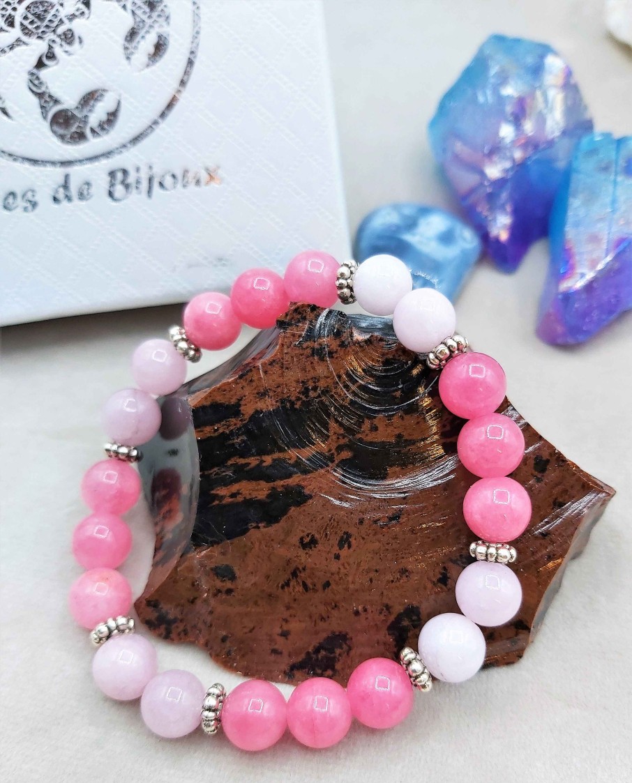 Bracelets reve de bijoux | Bracelet "Harmonie Et Apaisement" - Kunzite Et Rhodochrosite