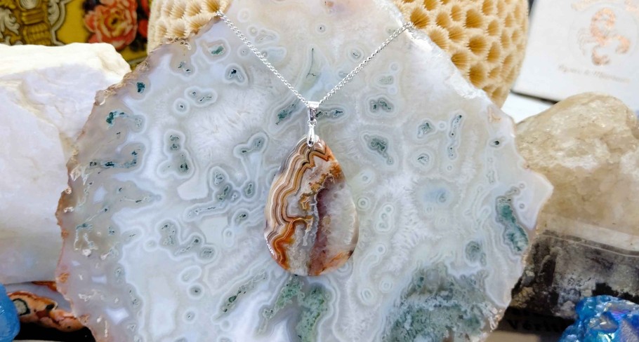 Colliers & Pendentifs reve de bijoux | Agate Crazy-Lace Du Mexique