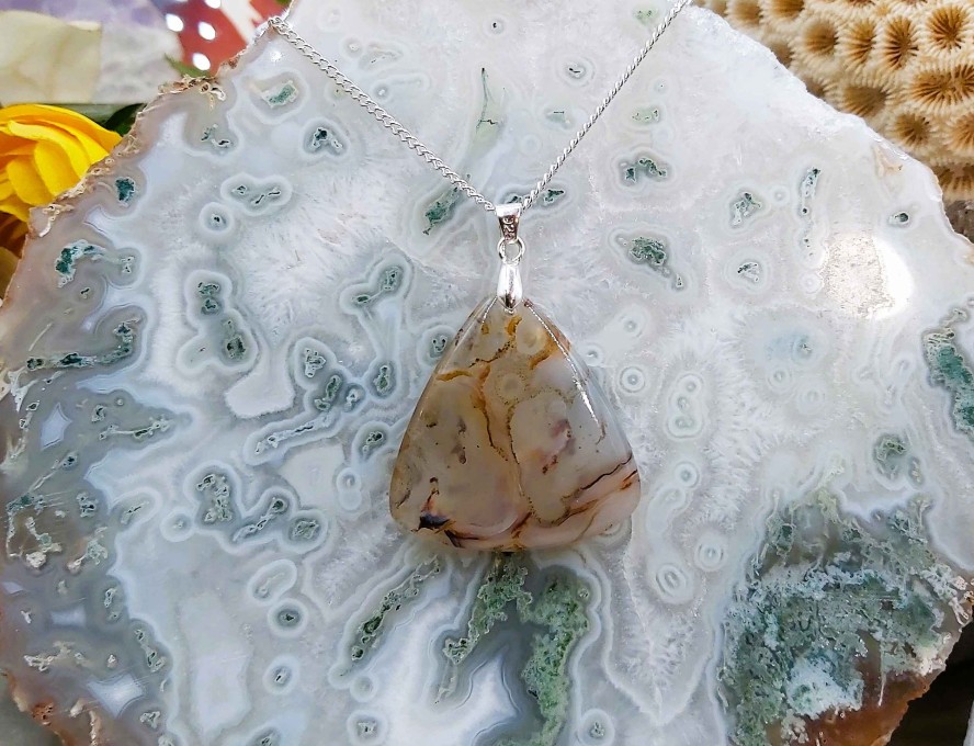 Colliers & Pendentifs reve de bijoux | Superbe Agate Du Montana