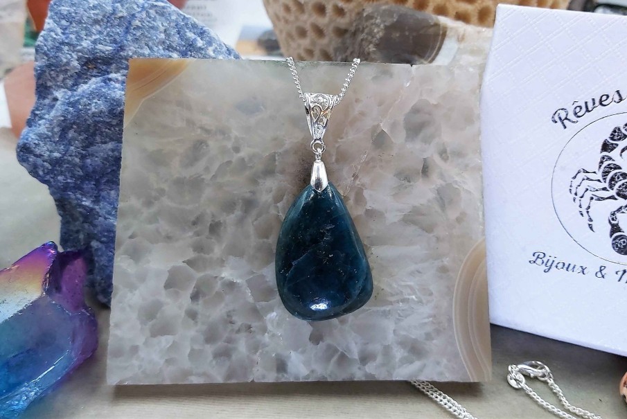 Colliers & Pendentifs reve de bijoux | Splendide Apatite Bleue