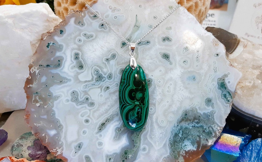 Colliers & Pendentifs reve de bijoux | Fantastique Malachite D'Afrique Centrale