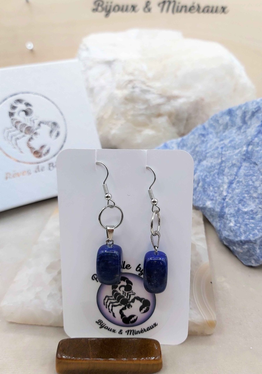 Boucles & Parures reve de bijoux | Boucles D'Oreilles - Lapis Lazuli