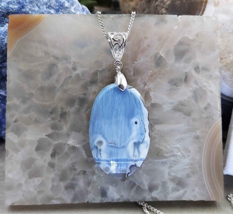 Colliers & Pendentifs reve de bijoux | Fantastique Opale Bleue Owyhee