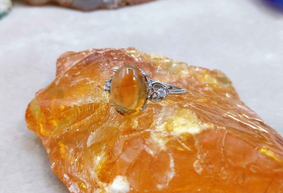 Bagues reve de bijoux | Bague Citrine Naturelle