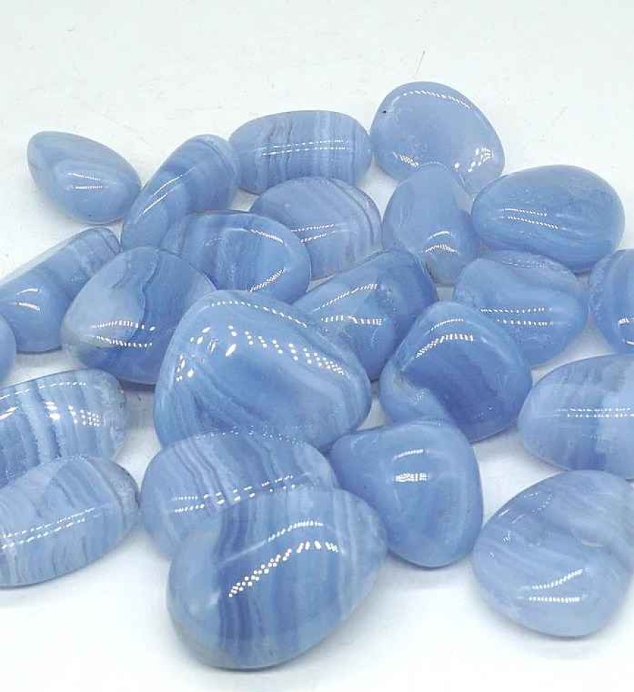 Pierres reve de bijoux | Pierres D'Agate Dentelle Bleue (Calc Doine) Grande Taille