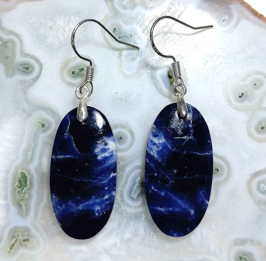 Boucles & Parures reve de bijoux | Boucles D'Oreilles - Sodalite