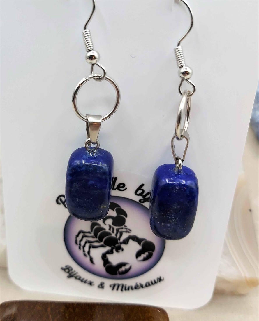 Boucles & Parures reve de bijoux | Boucles D'Oreilles - Lapis Lazuli