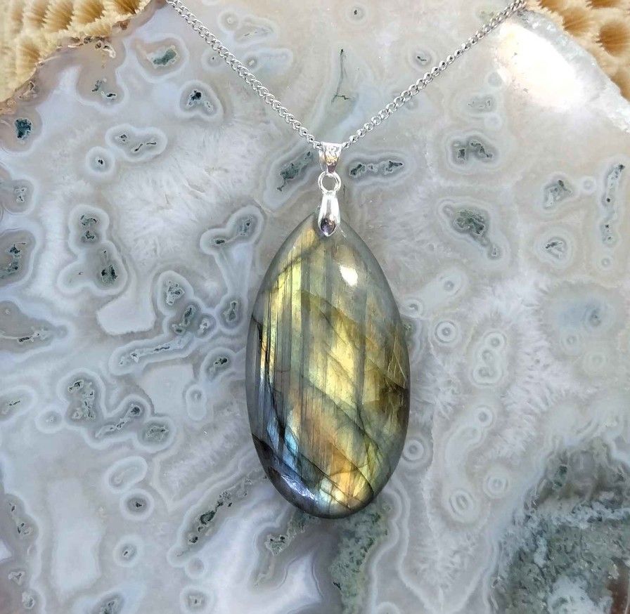 Colliers & Pendentifs reve de bijoux | Labradorite "Multi-Feux"