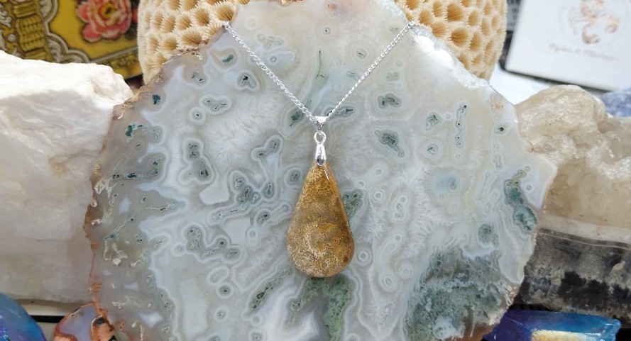 Colliers & Pendentifs reve de bijoux | Corail Fossile