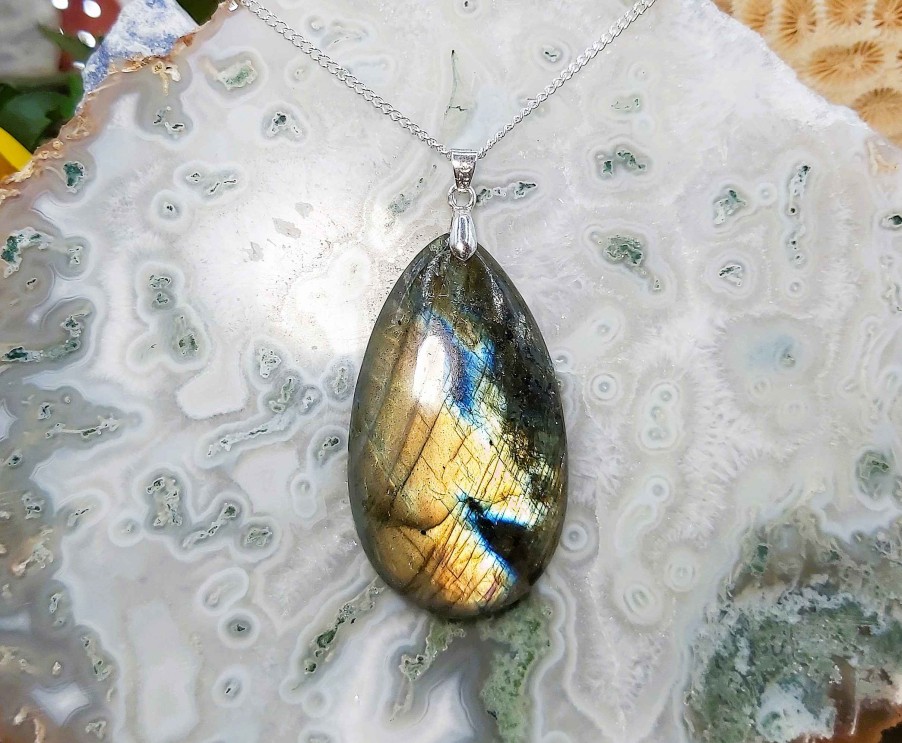 Colliers & Pendentifs reve de bijoux | Fantastique Labradorite "Multi-Feux"