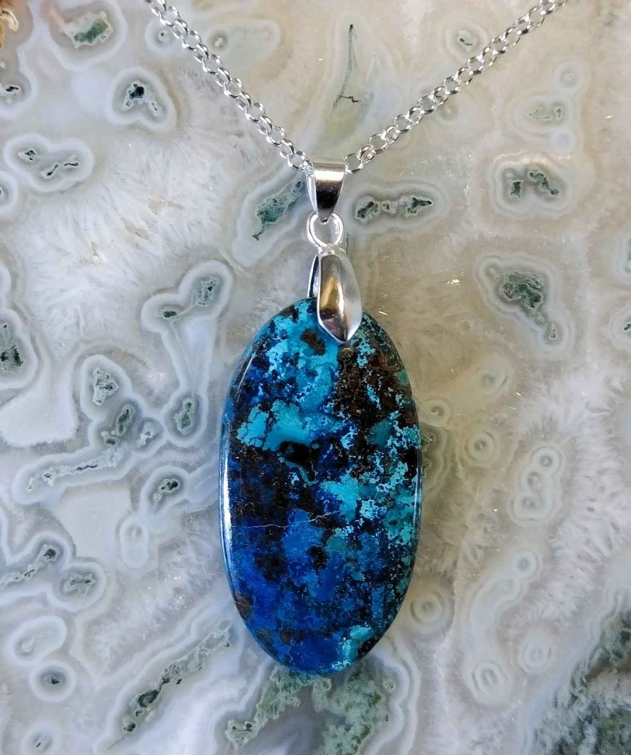 Colliers & Pendentifs reve de bijoux | Shattuckite Et Chrysocolle