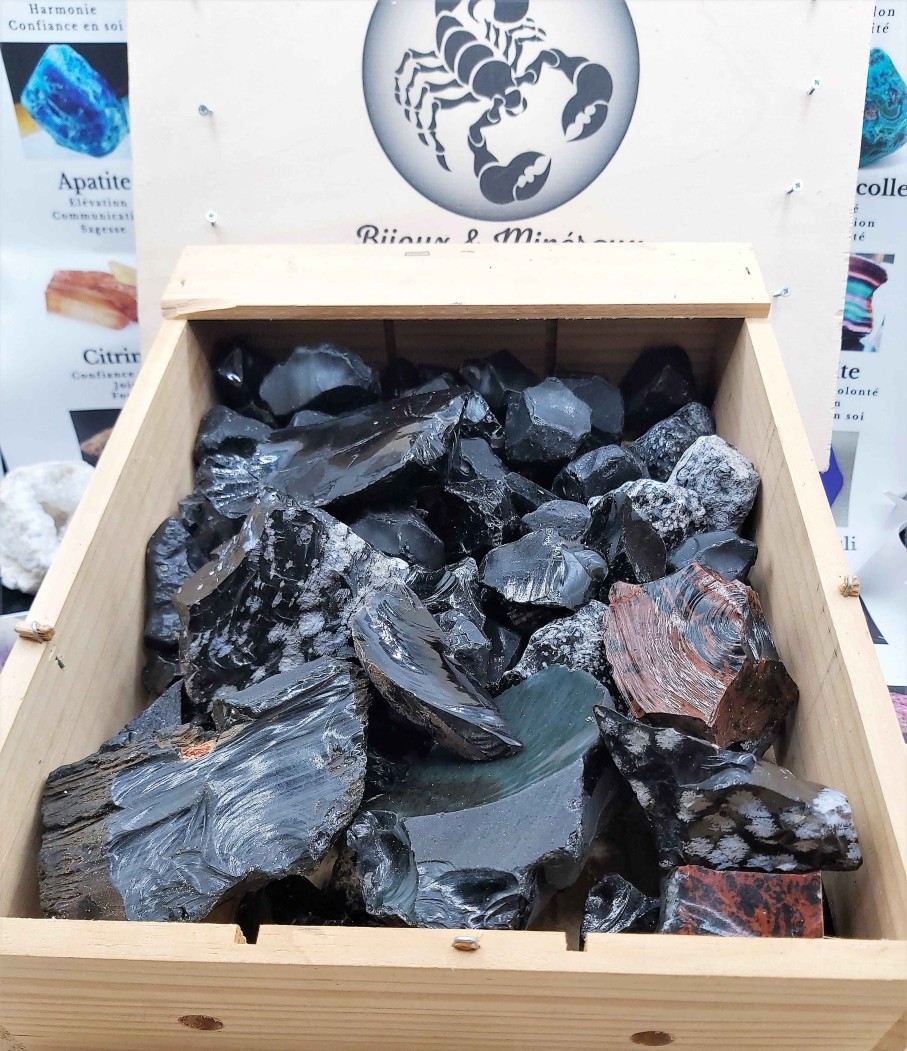 Pierres reve de bijoux | Lot D'Obsidiennes Brutes 500G