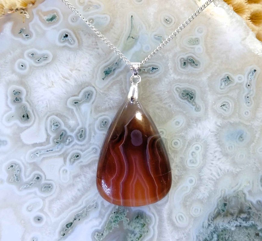 Colliers & Pendentifs reve de bijoux | Agate Du Botswana