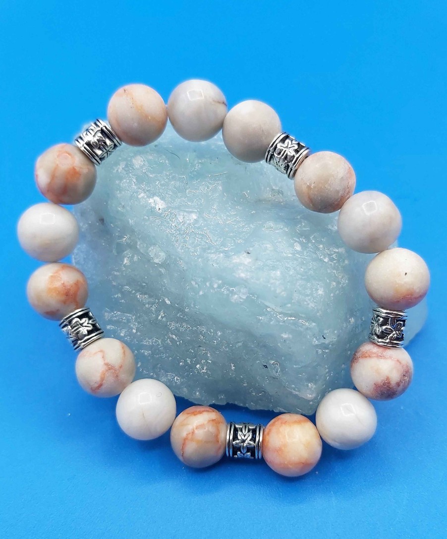 Bracelets reve de bijoux | Bracelet Perles En Pierres Naturelles Jaspe Et Agate