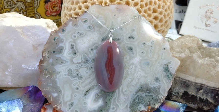 Colliers & Pendentifs reve de bijoux | Agate Du Botswana