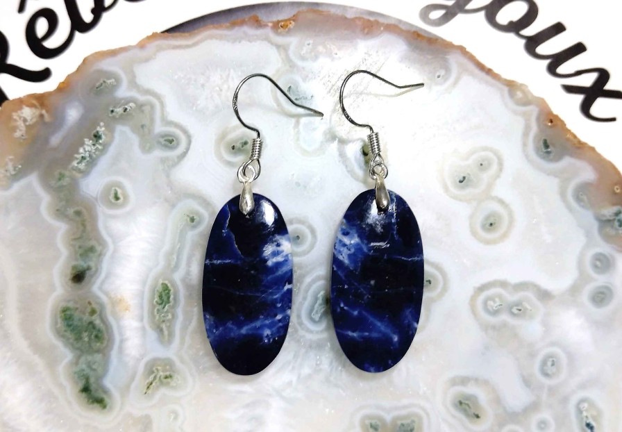 Boucles & Parures reve de bijoux | Boucles D'Oreilles - Sodalite