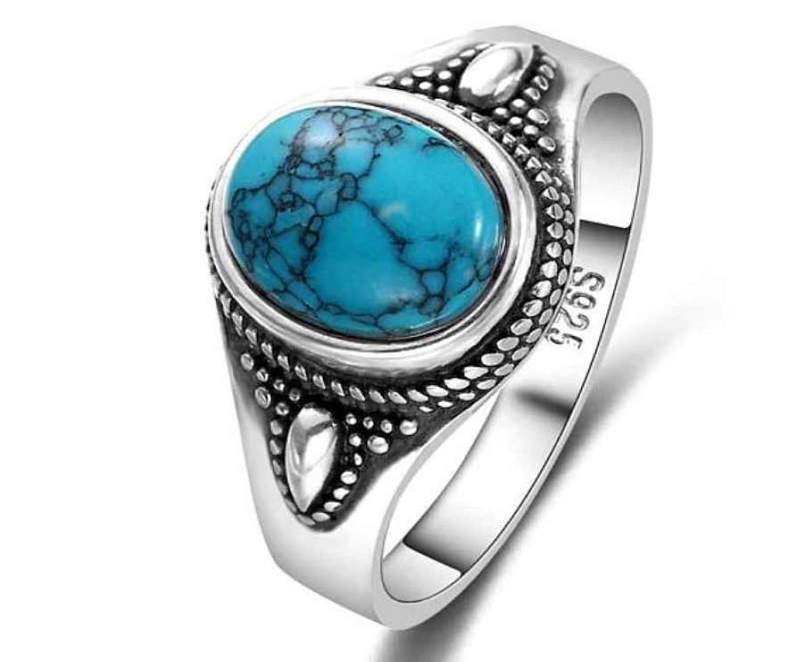 Bagues reve de bijoux | Bague Turquoise Et Argent 925