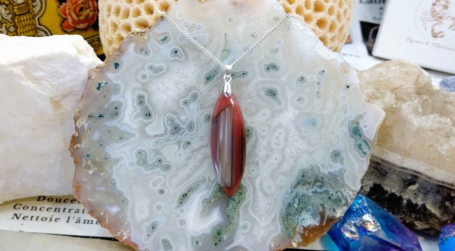 Colliers & Pendentifs reve de bijoux | Agate Du Botswana