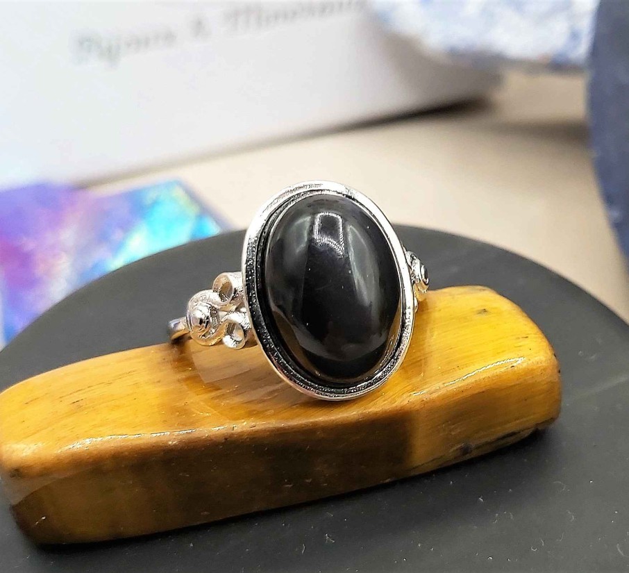 Bagues reve de bijoux | Bague Obsidienne Noire