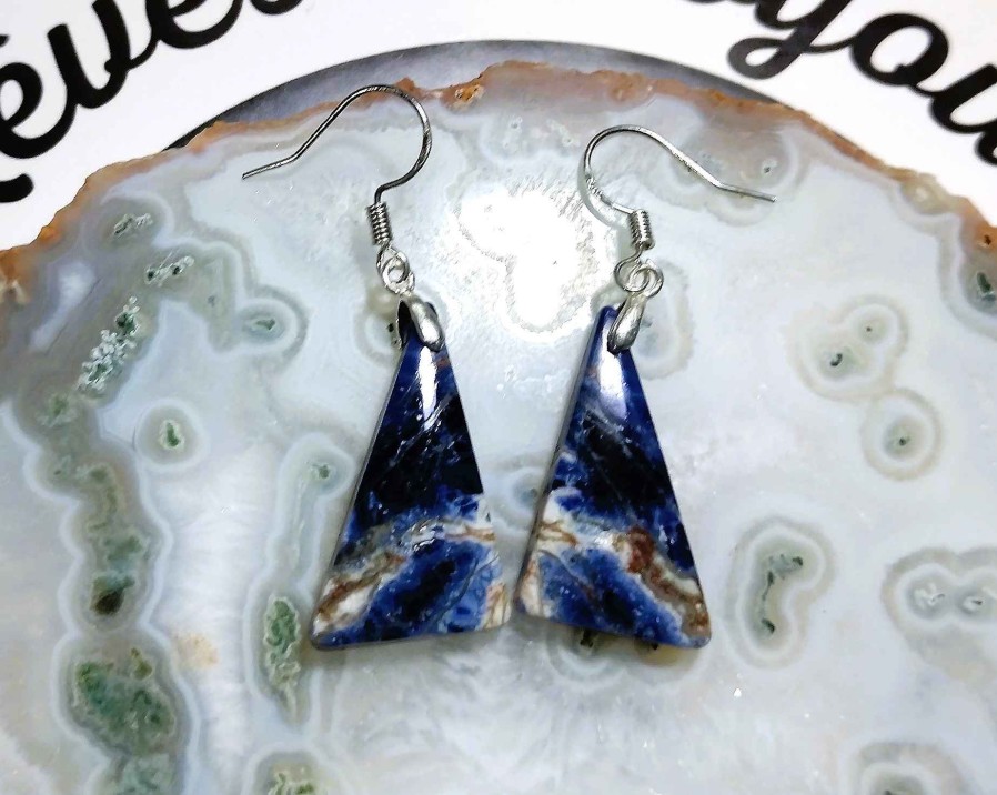 Boucles & Parures reve de bijoux | Boucles D'Oreilles - Sodalite