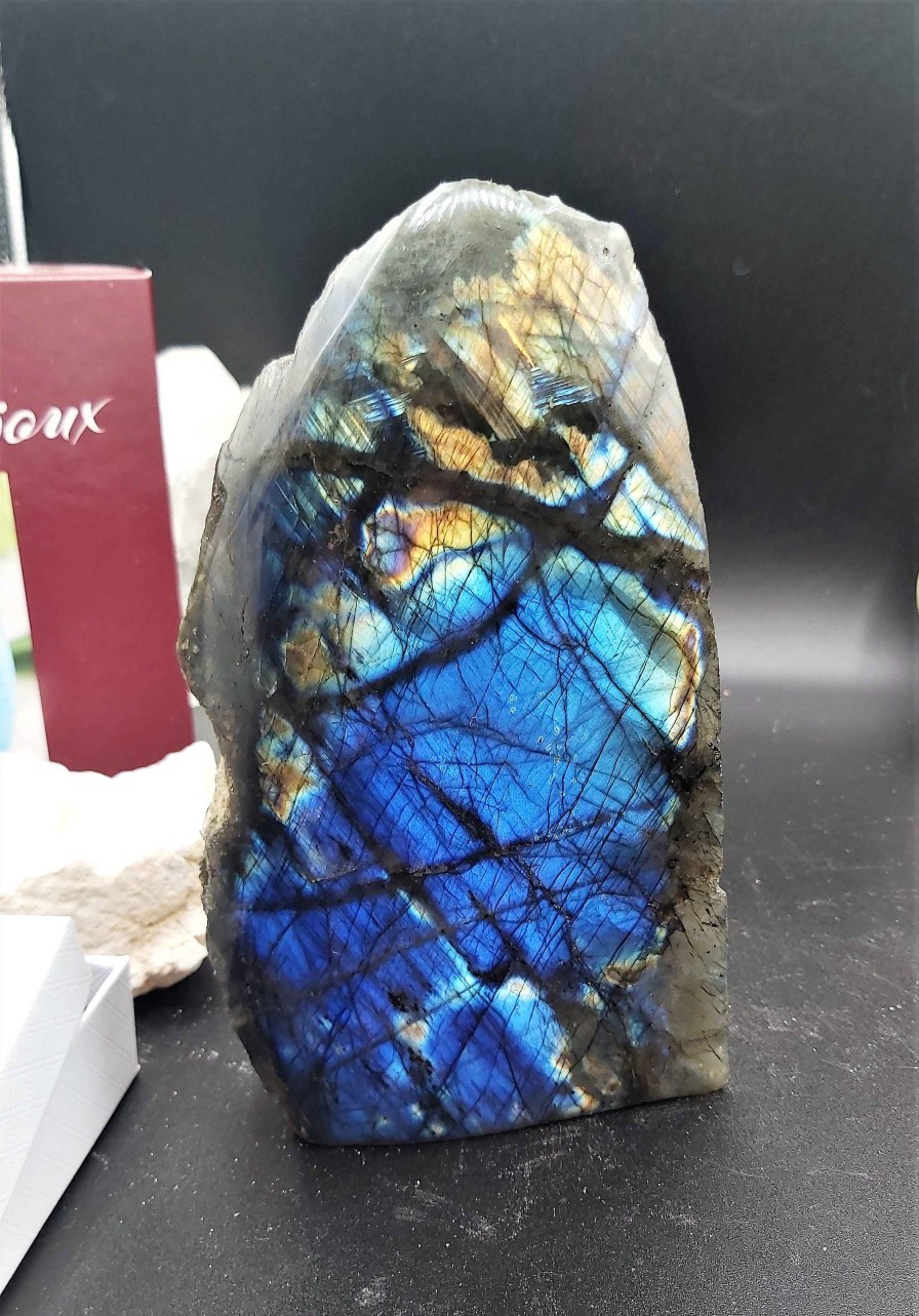 Pierres reve de bijoux | Eblouissant Menhir De Labradorite Bleue