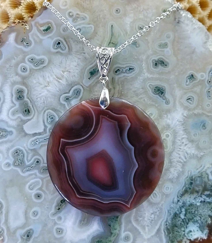 Colliers & Pendentifs reve de bijoux | Agate Du Botswana