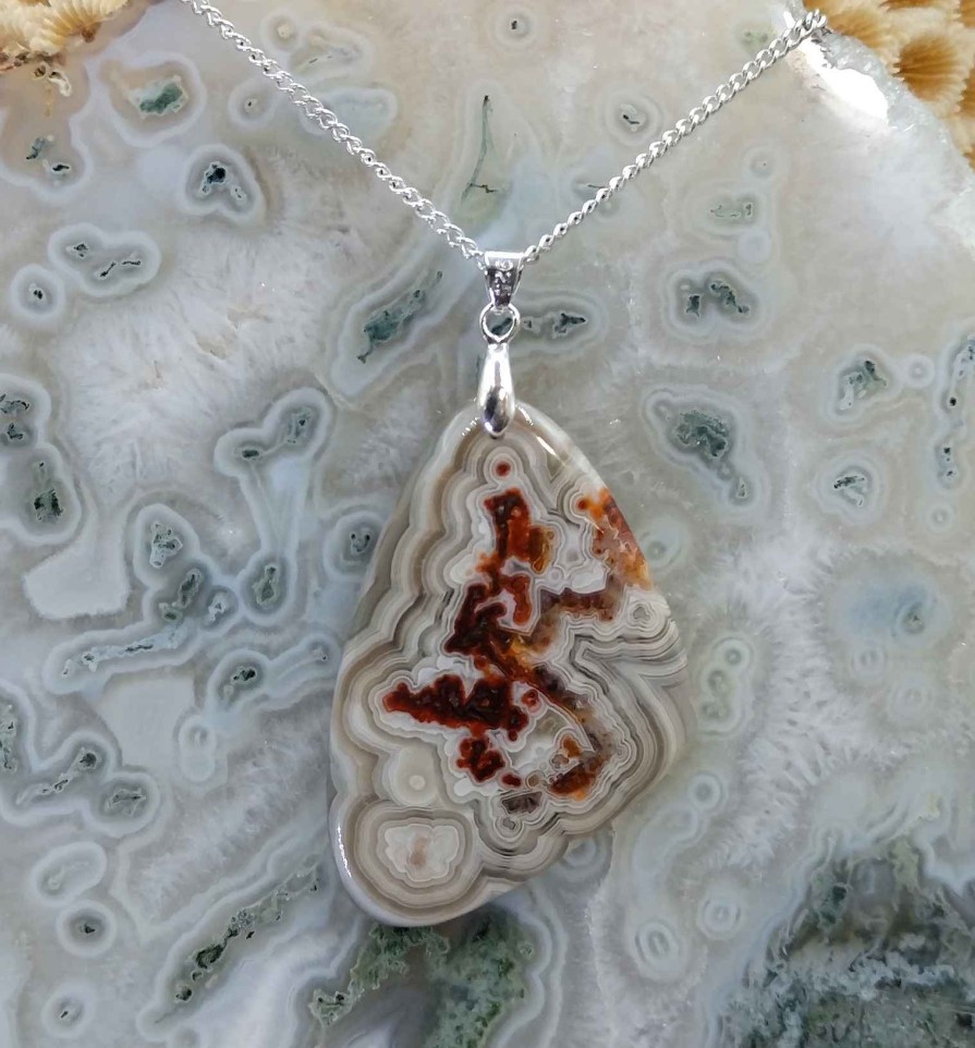 Colliers & Pendentifs reve de bijoux | Agate Crazy-Lace Du Mexique