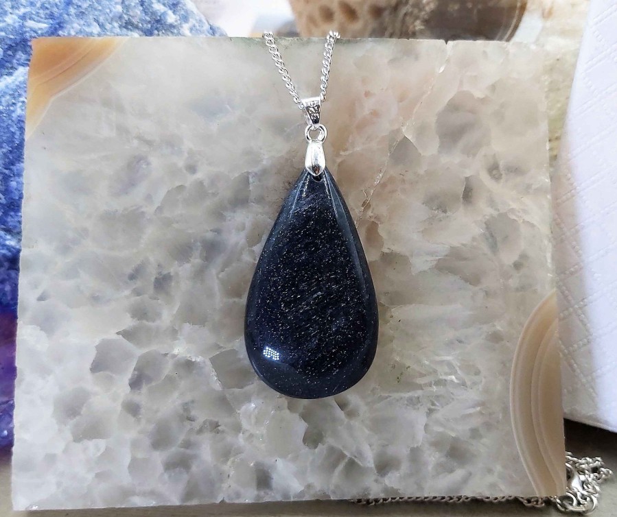 Colliers & Pendentifs reve de bijoux | Splendide Aventurine Bleue Nuit