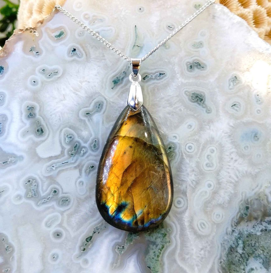 Colliers & Pendentifs reve de bijoux | Labradorite "Multi-Feux"