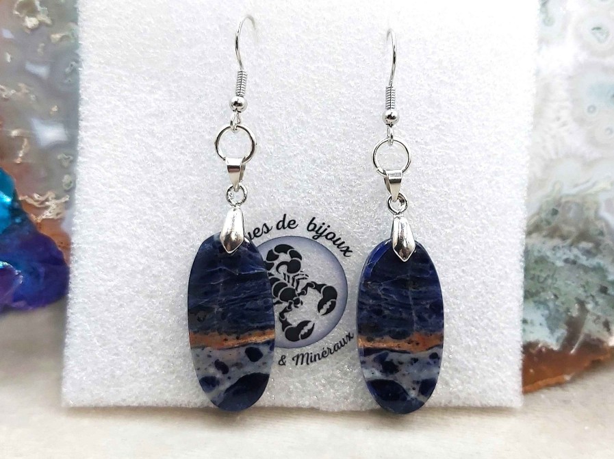 Boucles & Parures reve de bijoux | Boucles D'Oreilles - Sodalite