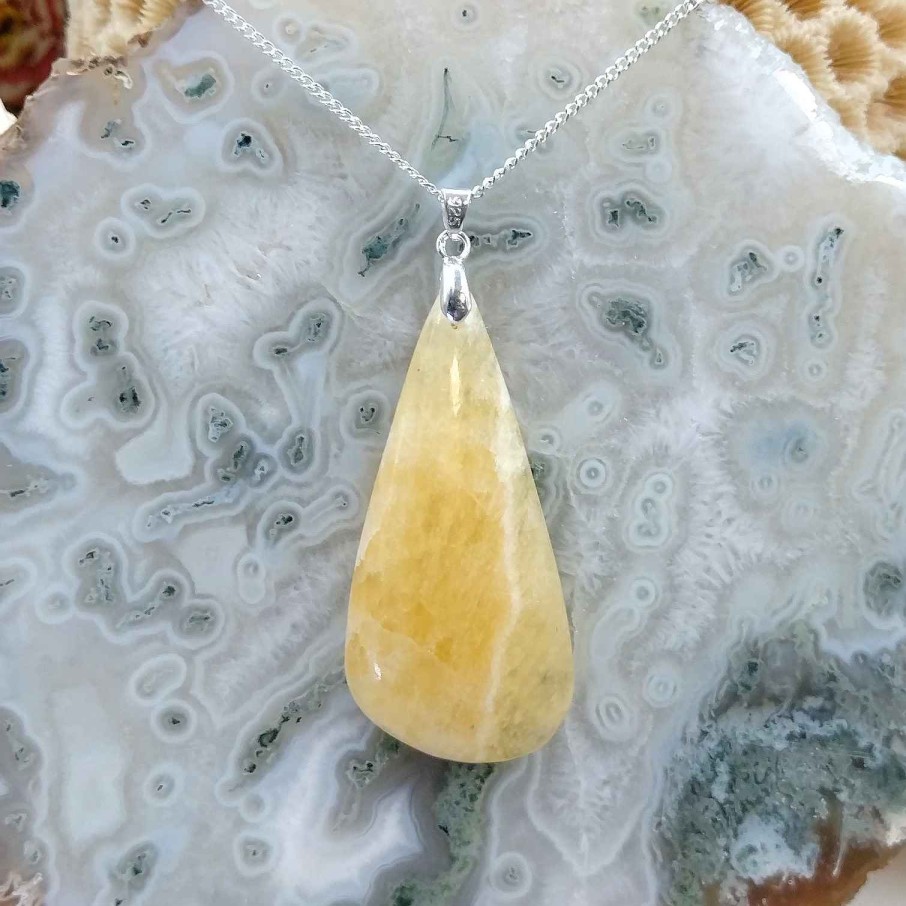 Colliers & Pendentifs reve de bijoux | Calcite Jaune