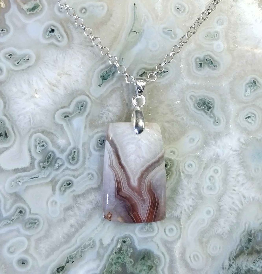 Colliers & Pendentifs reve de bijoux | Agate Du Botswana