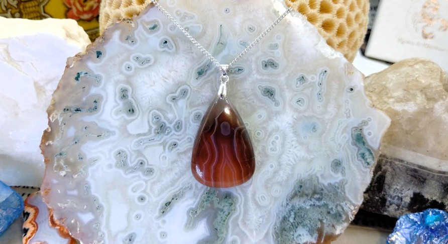 Colliers & Pendentifs reve de bijoux | Agate Du Botswana