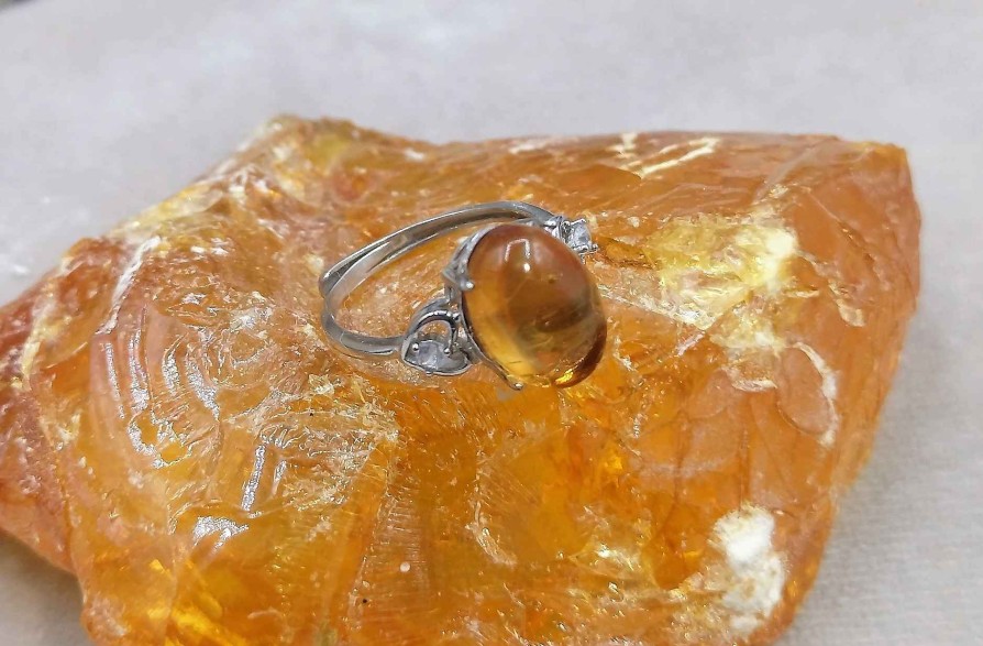 Bagues reve de bijoux | Bague Citrine Naturelle