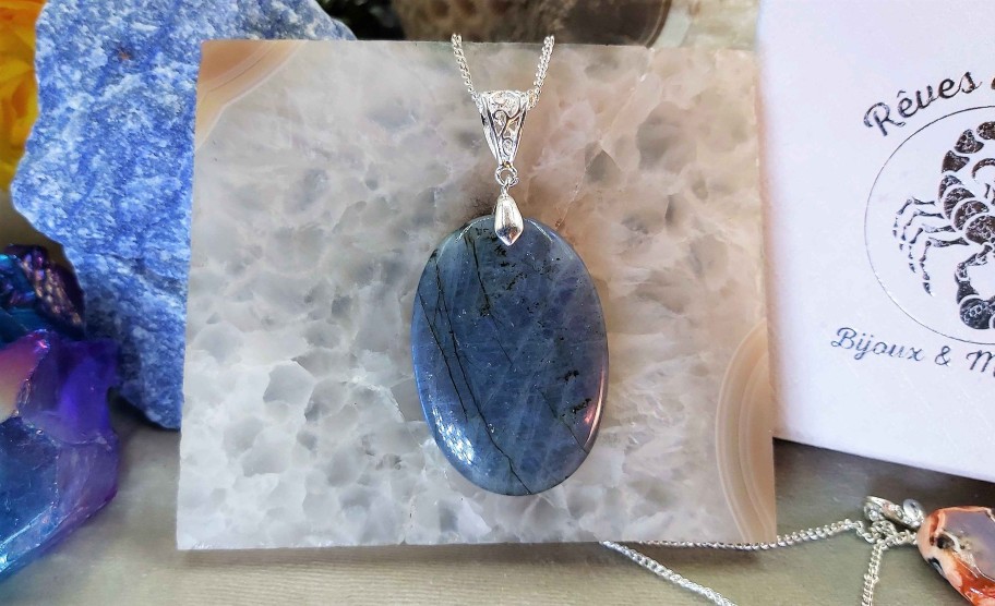 Colliers & Pendentifs reve de bijoux | Superbe Labradorite Bleue