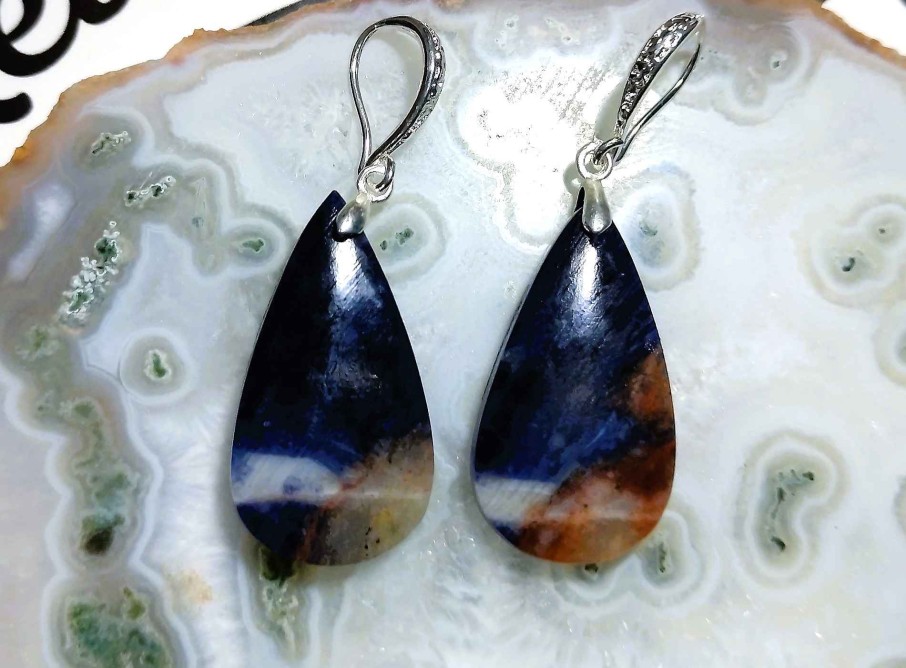 Boucles & Parures reve de bijoux | Boucles D'Oreilles - Sodalite