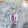 Colliers & Pendentifs reve de bijoux | Tourmaline Rose (Rubellite) Sur Calcite Blanche