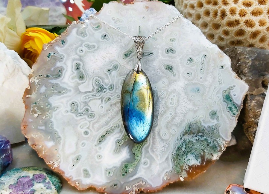 Colliers & Pendentifs reve de bijoux | Merveilleuse Labradorite "Multi-Feux"