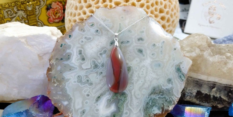 Colliers & Pendentifs reve de bijoux | Agate Du Botswana