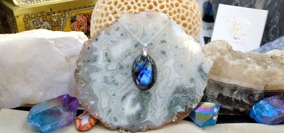 Colliers & Pendentifs reve de bijoux | Labradorite Bleue