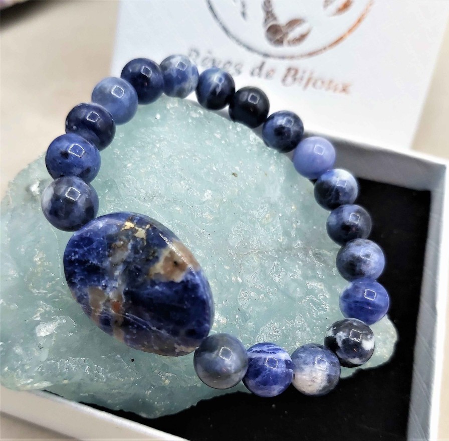 Bracelets reve de bijoux | Bracelet "Intuition Et R Ussite" - Sodalite