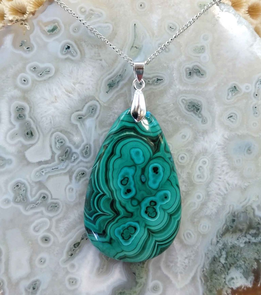 Colliers & Pendentifs reve de bijoux | Malachite Chrysocolle