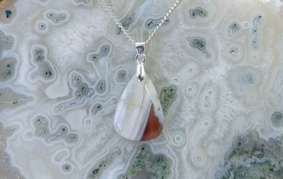 Colliers & Pendentifs reve de bijoux | Agate Du Botswana