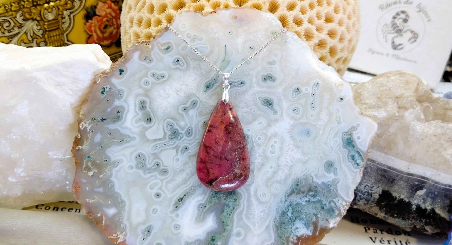 Colliers & Pendentifs reve de bijoux | Rhodonite D'Afrique