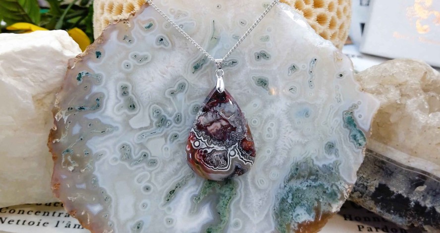 Colliers & Pendentifs reve de bijoux | Agate Crazy-Lace