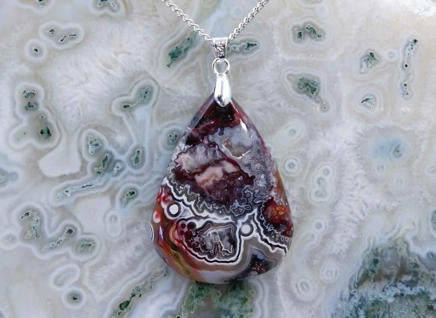 Colliers & Pendentifs reve de bijoux | Agate Crazy-Lace