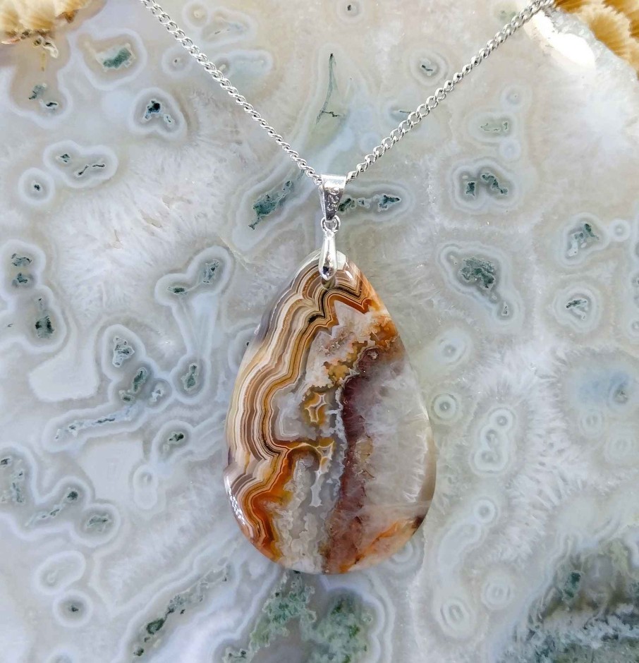 Colliers & Pendentifs reve de bijoux | Agate Crazy-Lace Du Mexique