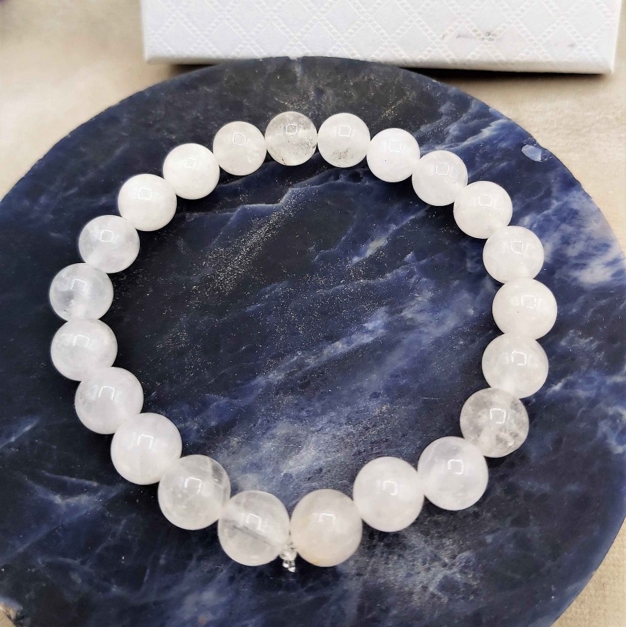 Bracelets reve de bijoux | Bracelet "Purification" - Perles Quartz Blanc